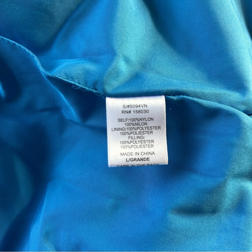 Love Tree Blue Puffer Vest With Cinch Waist Size Large - Picture 7 of 11